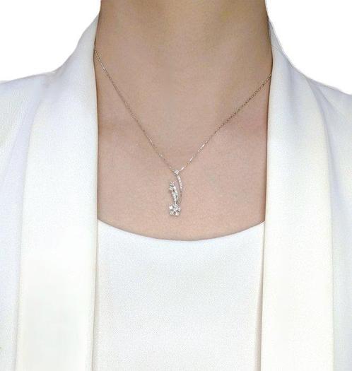 Hanger - 18 karaat Witgoud - 0.51ct. tw. Diamant, Sieraden, Tassen en Uiterlijk, Antieke sieraden