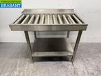 RVS Afvoertafel / rollenbaan tbv doorschuifvaatwasser 110,5, Ophalen of Verzenden, Gebruikt