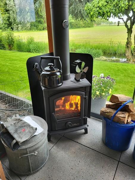 Houtkachel Nordflam Ancona 10kw, Huis en Inrichting, Kachels, Houtkachel, Vrijstaand, Nieuw, Hout