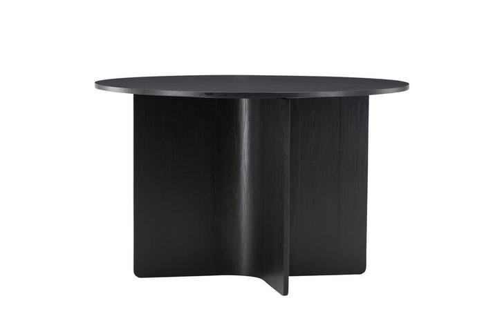 Ronde Eettafel Tyson Ø120 cm Eikenhout Zwart Fineer Jorn, Huis en Inrichting, Tafels | Eettafels, Verzenden