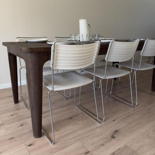 Spilimbergo Stoelen - Italie 70’s, Huis en Inrichting, Stoelen, Vijf, Zes of meer stoelen, Wit, Zo goed als nieuw, Kunststof, Metaal