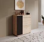 Meubella - Schoenenkast - Eiken 90cm met latjes, Huis en Inrichting, Kasten | Vitrinekasten, Verzenden, Nieuw, 50 tot 100 cm, Modern