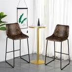2dekans | Coast Set van 2 Barkrukken – Houten Barstoelen met, Huis en Inrichting, Stoelen, Ophalen of Verzenden, Zo goed als nieuw
