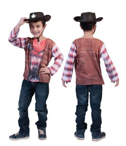 3D Cowboy shirt voor kinderen - Cowboy kleding, Kinderen en Baby's, Carnavalskleding en Verkleedspullen, Ophalen of Verzenden