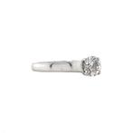 Witgouden vintage solitair ring met diamant 14 krt, Ophalen of Verzenden, Nieuw