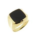 Gouden zegelring met bruine carneool, Gebruikt, Overige kleuren, 20 of groter, Heer