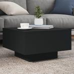 vidaXL Salontafel 55x55x31 cm bewerkt hout zwart, Huis en Inrichting, Tafels | Salontafels, 50 tot 100 cm, Verzenden, Nieuw, 50 tot 100 cm