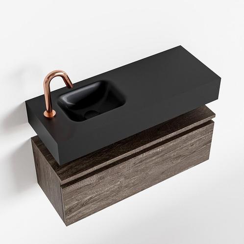 MONDIAZ ANDOR 80cm toiletmeubel dark brown. LEX 80cm, Doe-het-zelf en Verbouw, Sanitair, Bad, Nieuw, Ophalen of Verzenden