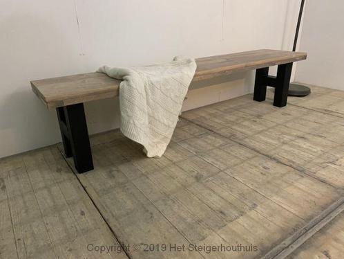 Bank Industrieel H poot - 300 x 38,5 x 45 cm - Meerdere, Tuin en Terras, Tuinbanken, Nieuw, Ophalen of Verzenden