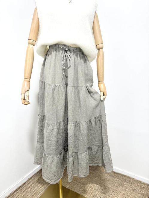 Heerlijke maxi linnen rok - met volants - elastische talie, Kleding | Dames, Rokken