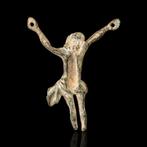 Byzantijns Bronzen beeld van gekruisigde Christus (Zonder, Antiek en Kunst
