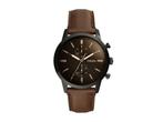 Fossil Townsman FS5437 Herenhorloge 44 mm - Zwart, Verzenden, Zo goed als nieuw