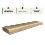 Houten wandplank  - Transparant/mat -  Groot - 4cm dik eiken, Huis en Inrichting, Woonaccessoires | Wandplanken en Boekenplanken