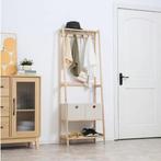 Houten Kapstok met Schoenenrek – 2 Laden, 4 Haken en Plank, Huis en Inrichting, Woonaccessoires | Kapstokken, Verzenden, Nieuw