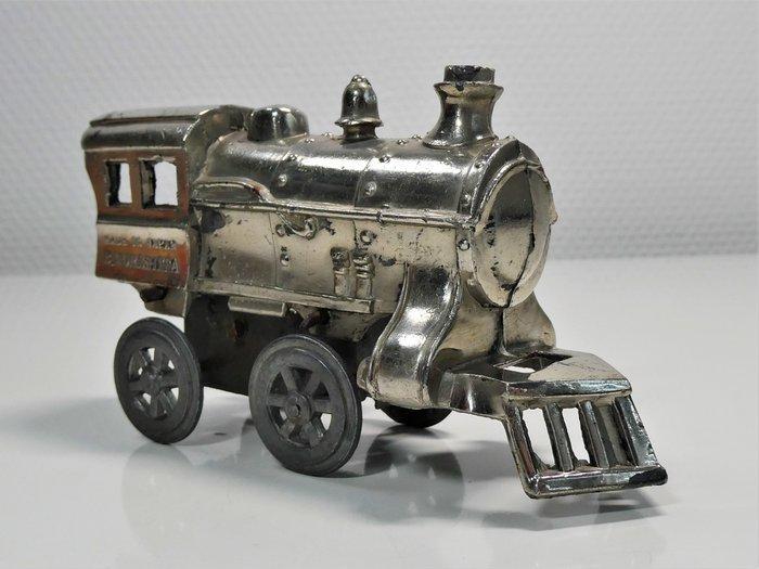 Morishita, Japan - 1920s Metalen Vloertrein / Floortrain,, Antiek en Kunst, Antiek | Speelgoed