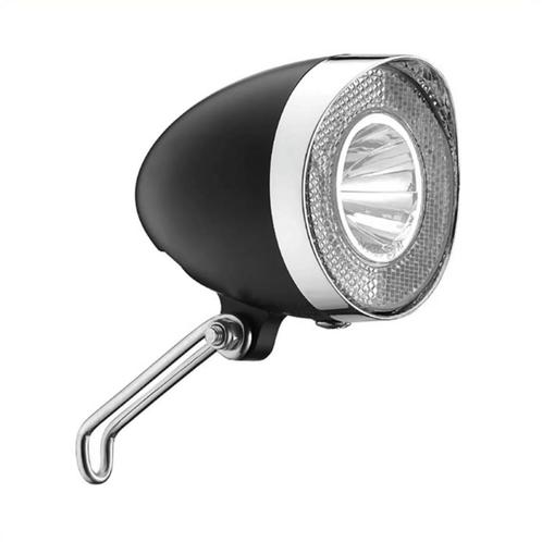 Union led Retro Koplamp UN-4926 Zwart. 20 LUX Naafdynamo., Fietsen en Brommers, Fietsaccessoires | Fietsverlichting, Nieuw, Verzenden