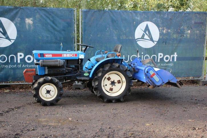 Veiling: Minitractor Iseki 155 Diesel 14.6pk met grondfrees, Zakelijke goederen, Agrarisch | Tractoren, Gebruikt, Overige merken