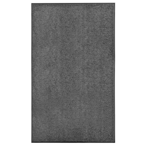 vidaXL Deurmat wasbaar 90x150 cm antraciet, Tuin en Terras, Deurmatten, Nieuw, Verzenden