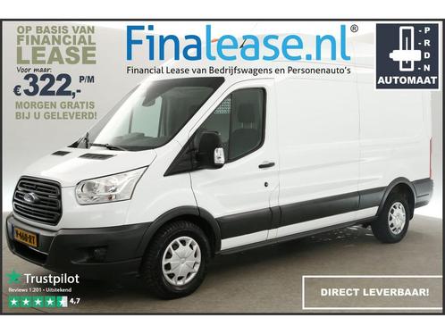 Ford Transit 2.0 TDCI L3H3 AUT Airco Cruise Cam Trekh €325pm, Auto's, Bestelauto's, Lease, Automaat, Diesel, Wit, Ford, Verzenden