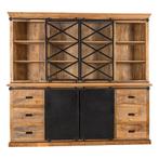 Buffetkast Mangohout Milan 190 X, Huis en Inrichting, Kasten | Buffetkasten, 150 tot 200 cm, Nieuw, Industriële meubels, 25 tot 50 cm