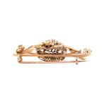 Gouden vintage broche met roosdiamant 14 krt, Sieraden, Tassen en Uiterlijk, Ophalen of Verzenden, Nieuw
