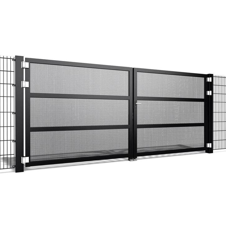 Hekwerk Pro Dubbele poort Carre K10 b300 x h180cm, Tuin en Terras, Schuttingen, Nieuw, Ophalen of Verzenden