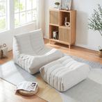 Relaxstoel Kodsø lounge fauteuil met voetenbank microvezel b, Huis en Inrichting, Fauteuils, Verzenden, Nieuw
