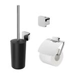 Accessoires Set Geesa Topaz Toiletborstelhouder Handdoekhaak, Ophalen of Verzenden, Nieuw, Chroom, Bad