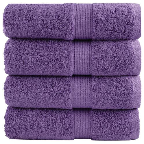 vidaXL Gastendoekjes SOLUND 4 st 600 g/m² 30x50 cm paars, Huis en Inrichting, Badkamer | Badtextiel en Accessoires, Paars, Nieuw