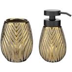 WENKO Set badkameraccessoires Modell Idro Gold, Huis en Inrichting, Badkamer | Badtextiel en Accessoires, Verzenden, Nieuw