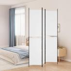 vidaXL Kamerscherm met 3 panelen 150x220 cm stof wit, Huis en Inrichting, Woonaccessoires | Kamerschermen, Verzenden, Nieuw