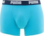 Puma - S - Basic Boxershort Aqua/Blue 2-pack, Verzenden