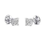 Oorstekers - 18 karaat Witgoud Diamant (Natuurlijk), Sieraden, Tassen en Uiterlijk, Antieke sieraden