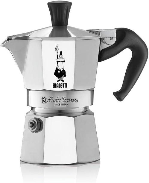 Bialetti Moka Express Espressomachine, Aluminium, Grijs, 6 K, Witgoed en Apparatuur, Koffiezetapparaten, Nieuw, Verzenden