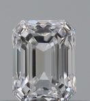 1 pcs Diamant - 0.40 ct - Smaragd - D (kleurloos) - VVS1