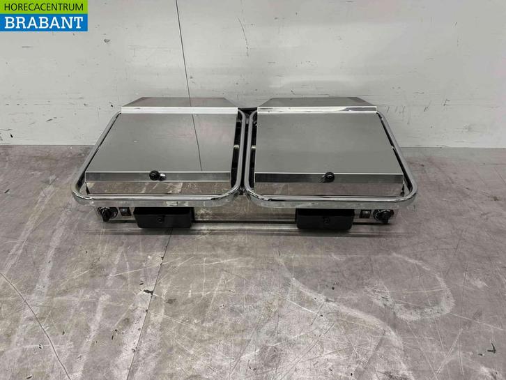 RVS Milan Toast Vitrokeramische Dubbele Contactgrill, Zakelijke goederen, Horeca | Keukenapparatuur, Nieuw zonder verpakking, Ophalen of Verzenden