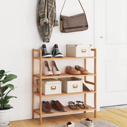 vidaXL Schoenenrekken 2 st 69x27x41 cm massief walnotenhout, Huis en Inrichting, Kasten | Schoenenrekken, Nieuw, Verzenden