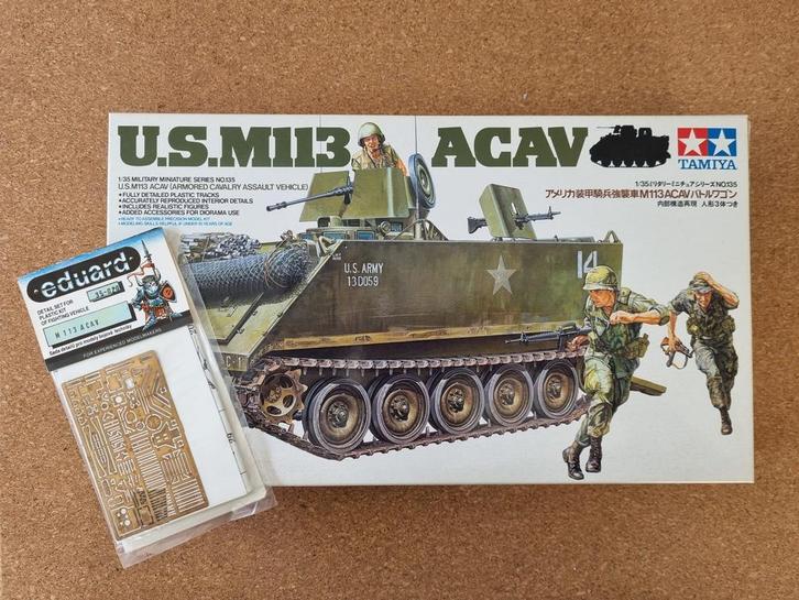 Tamiya 35135 M113 ACAV 1:35 + Eduard PE, Hobby en Vrije tijd, Modelbouw | Auto's en Voertuigen, Tamiya, Verzenden