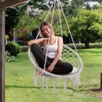 Eenpersoons Hangstoel Cadras - Beige - 105 x 60 cm - Incl. Z, Verzenden, Nieuw