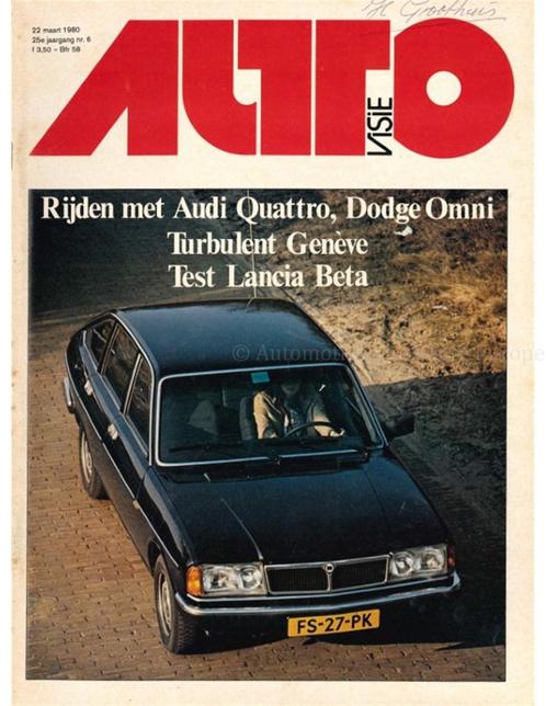 1980 AUTOVISIE MAGAZINE 06 NEDERLANDS, Boeken, Auto's | Folders en Tijdschriften