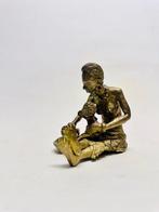 Bronze Sculpture of Mother and Child - Beeld - Afrika, Antiek en Kunst