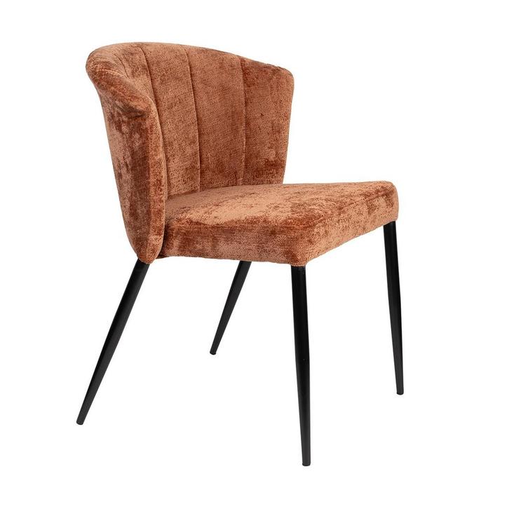 *WOONWINKEL* Dutchbone Georgia Terra Eetkamerstoel Vintage V, Huis en Inrichting, Stoelen, Nieuw, Stof, Verzenden