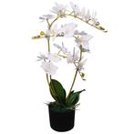 Kunst orchidee plant met pot 65 cm wit (Kunstgras-Planten), Nieuw, Verzenden