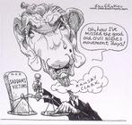 Pentekening Amerika - Ramsay Clark (lijst optie, Tekeningen), Antiek en Kunst, Verzenden