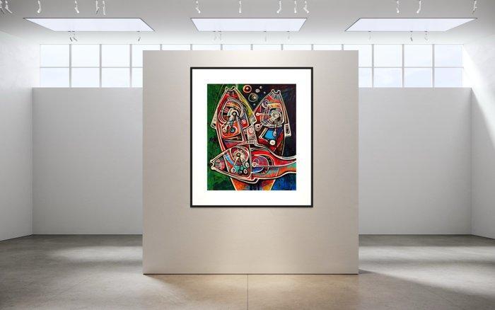 Simeon Gonzales - Peces del Lago Dorado XL (NO RESERVE, Antiek en Kunst, Kunst | Schilderijen | Modern