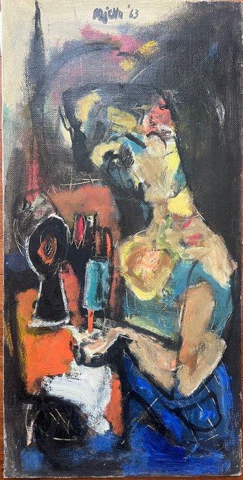 Guido Pajetta (1898-1987) - La sartina, Antiek en Kunst, Kunst | Schilderijen | Modern
