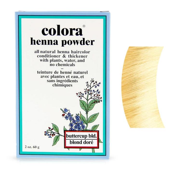 Colora Henna  Kleurpoeder  Buttercup Blonde  60 gr, Sieraden, Tassen en Uiterlijk, Uiterlijk | Haarverzorging, Nieuw, Verzenden