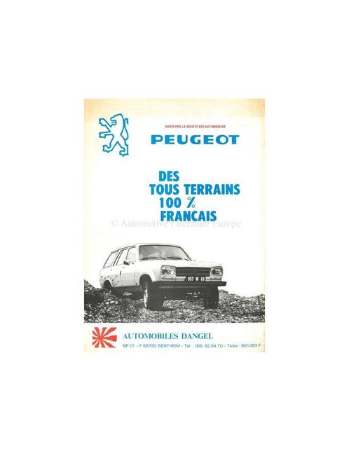 1981 PEUGEOT 504 DANGEL PICK UP BROCHURE FRANS, Boeken, Auto's | Folders en Tijdschriften, Peugeot