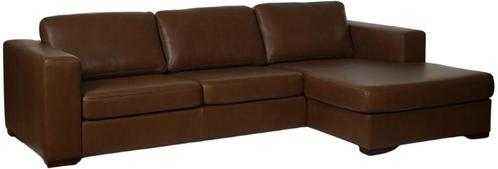 Leren bank Special, 2.5-zitsbank + Longchair (284x100cm) - E, Huis en Inrichting, Banken | Bankstellen, 250 tot 300 cm, 75 tot 100 cm