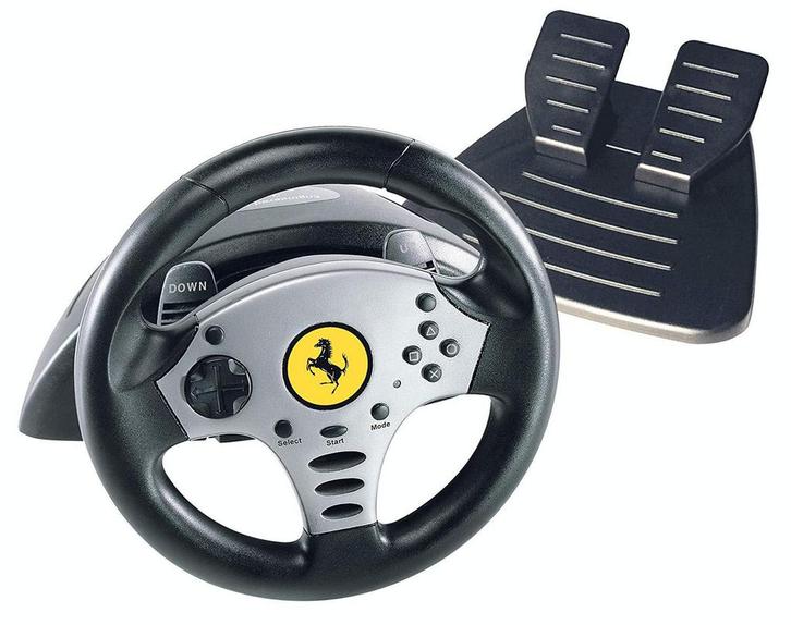 PS2 Racestuur - Thrustmaster Black Edition Ferrari Challenge, Spelcomputers en Games, Spelcomputers | Sony PlayStation Consoles | Accessoires